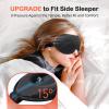 INNELO Sleep Mask for Side Sleeper, Eye Mask Sleeping Women Men, 100% Light Blocking 3D Contoured Cup Sleeping Mask Soft No Eye Pressure Cover Blindfold Night Shade for Travel Nap Yoga, Black view 2