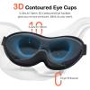 INNELO Sleep Mask for Side Sleeper, Eye Mask Sleeping Women Men, 100% Light Blocking 3D Contoured Cup Sleeping Mask Soft No Eye Pressure Cover Blindfold Night Shade for Travel Nap Yoga, Black view 4