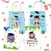 Hying 12PCS Kindergarten Graduation Gift Bags 2023 for Preschool Party Favors Gift Wrapping, Blue White Graduation Gift Paper Bags Preschool with Handles for Congratulation Party Kids Decoration Kraft view 1