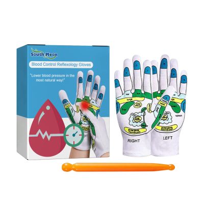 1 Pairs Acupressure Reflexology Gloves Hand Spa Reflexology Tools Massage and Hydration of Hands for Men and Women Hand Massage
