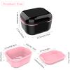 BVN Denture Bath Denture Case: Denture Cup for Soaking Dentures, Retainer Cleaner Case with Mirror, Mouth Guard Case, Aligner Case, Retainer Holder, Night Guard Case, False Teeth Container Black view 2