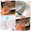 Cabilock Portable Travel Toothbrush and Toothpaste Holder Multipurpose Transparent Wash Cup for Outdoor Camping School Business Trip Lightweight Easy to Open Secure Storage Case view 4