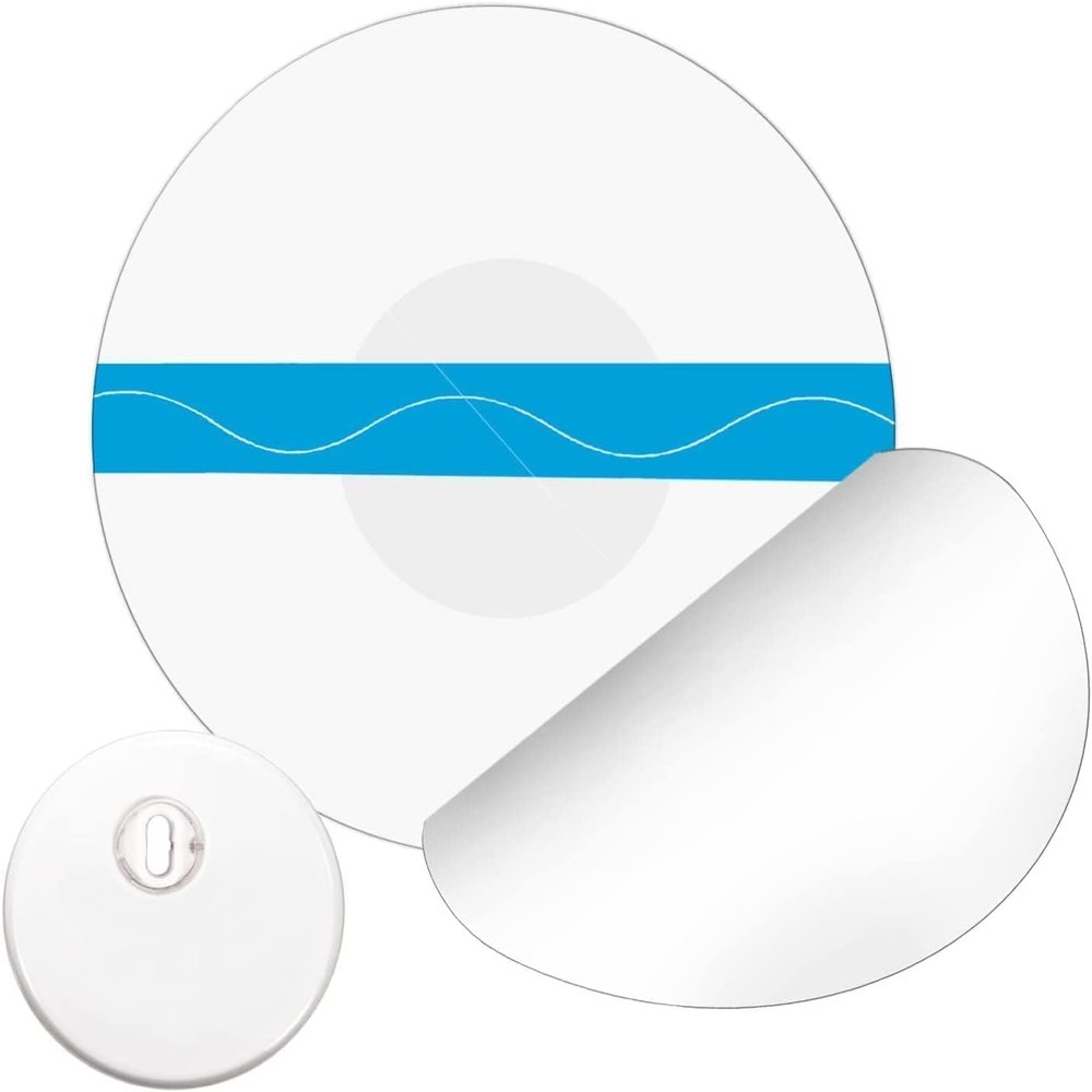 LiangMai 40 Pack Freestyle Libre 3 Sensor Covers,Pre-Cut Adhesive Tape with No Glue on The Center,Hypoallergenic,Waterproof and Strong Stick That Protects Your Sensor continuously for 14 Days (Blue)