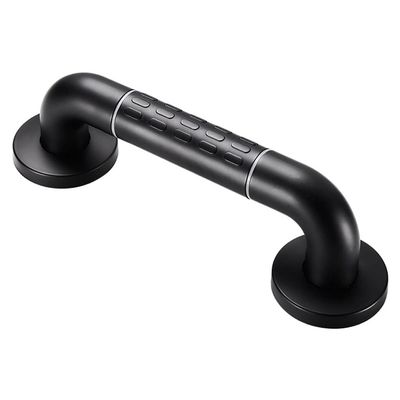 14in/18in/22in Bathroom Grab Bars with Anti-Slip GripStainless Steel Shower Grab Bar with Safety Luminous CirclesHeavy Duty Handicap Handrail for Elderly Senior Injury Assist ( Color : Black , Size