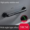 14in/18in/22in Bathroom Grab Bars with Anti-Slip GripStainless Steel Shower Grab Bar with Safety Luminous CirclesHeavy Duty Handicap Handrail for Elderly Senior Injury Assist ( Color : Black , Size view 2