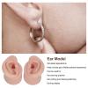 1 Pair Ear Practice Model, Novice Soft Silicone Flexible Ear Model Props for Jewelry Display (Medium Skin Color) view 2