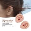 1 Pair Ear Practice Model, Novice Soft Silicone Flexible Ear Model Props for Jewelry Display (Medium Skin Color) view 3