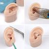 1 Pair Ear Practice Model, Novice Soft Silicone Flexible Ear Model Props for Jewelry Display (Medium Skin Color) view 4
