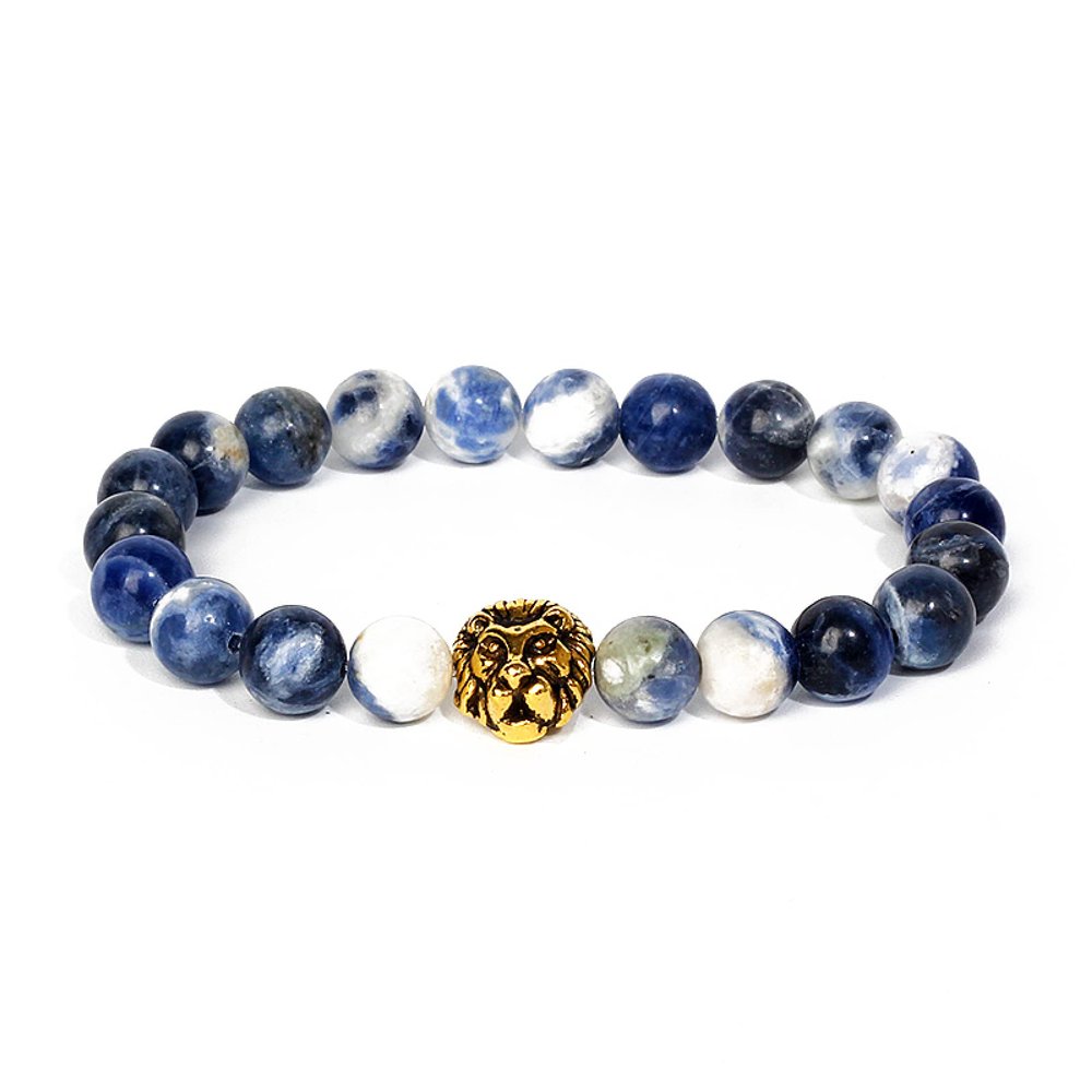 Tiger Eye Lava Bracelets Men 8mm Nature Volcanic Stone Women Jewelry,34,21cm-8.3inch