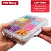 8 and12 Compartment Large Pill Cases with Airtight Seal - Silicone Gasket Waterproof Med Box with Medication Map (Combo Pack - 8 & 12 Compartment) view 4