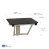22" x 15" Black Folding Wall Mount Shower Seat Bench, ADA Compliant view 2