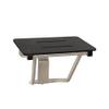 24" x 15" Black Folding Wall Mount Shower Seat Bench, ADA Compliant view 1