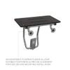 24" x 15" Black Folding Wall Mount Shower Seat Bench, ADA Compliant view 4