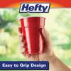 Hefty Easy Grip Disposable Plastic Cold Cups, Red, 18 Ounce, 50 Count (Pack of 9) view 2