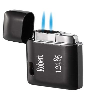 Personalized Visol Nevis Dual Torch Cigar Lighter (Shipped Without Butane)