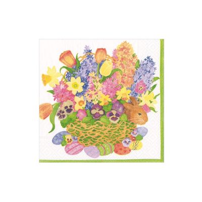 Caspari Peek-A-Boo Bunny Boxed Cocktail Napkins - 40 Per Box