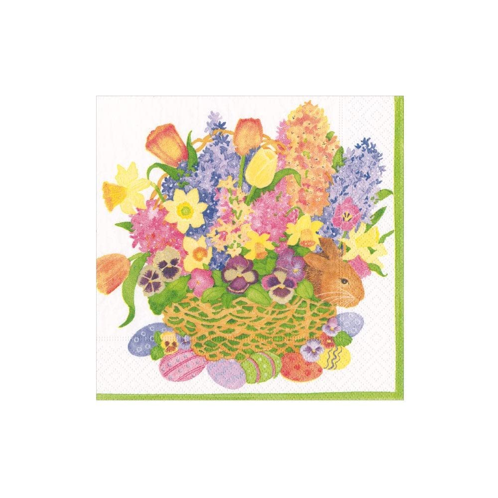 Caspari Peek-A-Boo Bunny Boxed Cocktail Napkins - 40 Per Box