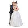 LABRIMP Bride and Groom Cake Topper Romantic Figurine 5.51 Inch Wedding Couple Hug Decoration for Wedding Party Celebration view 1