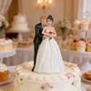 LABRIMP Bride and Groom Cake Topper Romantic Figurine 5.51 Inch Wedding Couple Hug Decoration for Wedding Party Celebration view 4