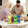 100 PCS Eid Mubarak Cellophane Treat Bags, Ramadan Kareem Cellophane Treat Favor Bags Eid Moon Clear Cookie Candy Bags Gift Cellophane Bags with Twist Ties for Eid Mubarak Party Supplies, 4 Style view 4