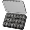 Daviky Pill Organizer 3X a Day, Weekly Pill Box 7 Day, Travel Pill Case with Large Containers, Light-Proof Pill Case for Vitamins, Medication, Supplements and Fish Oils (Black) view 1