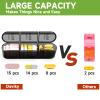 Daviky Pill Organizer 3X a Day, Weekly Pill Box 7 Day, Travel Pill Case with Large Containers, Light-Proof Pill Case for Vitamins, Medication, Supplements and Fish Oils (Black) view 2