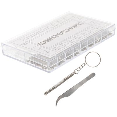 iplusmile Eyeglass Repair Kit Precision Screwdriver Glasses Repair Screws and Nose Pads Accessories for Glasses Sunglasses and More