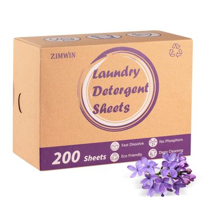 Laundry Detergent Sheets, 200 Sheets Lavender Laundry Soap Strips - No Plastic Jug Travel Portable Liquidless Washing Supplies Eco-Friendly Hypoallergenic - 200 Loads