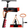 3.6-10.8 m Foot Extension Pole + Dual Squeegee & Window Washer Combo,Telescopic Pole Window Cleaning,Squeegee Blades,Extension Pole for Cleaning Windows,18FT/5.4M view 1