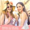 Eaasty 100 Pcs Snow Cone and Straws Cone Cups 4.5 oz Spoon Straws Disposable Paper Cups Straw Spoon for Slush Shaved Ice Cream Sorbet Water (White) view 3