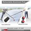 39 FT Water Fed Pole Kit,Length Water Fed Brush,20m Water Pipe Cleaning System,Outdoor Window Cleaner Window Cleaning Tool,for Caravan Solar Panel Deck,35CM Brush Head,Adjustable Long Pole,24FT/7.2M view 2