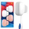 Dokeluk Toothbrush Covers Caps Family Pack:Tooth Brush Coveres Travel Case Protector Plastic Clip for Household Travel, Fits Electronic and Manual Toothbrushes for Adults Kids (W+PINK) view 1
