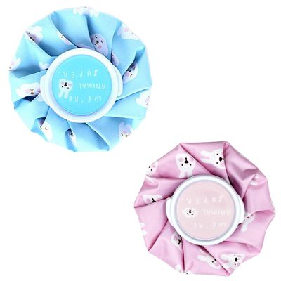 6" Mini Ice Pack Hot and Cold Reusable Ice Bag Hot Cold Therapy for Women Pain Relief Kids Head Shoulder Back Knee Sport Injuries (2 Pack: Blue+Pink)