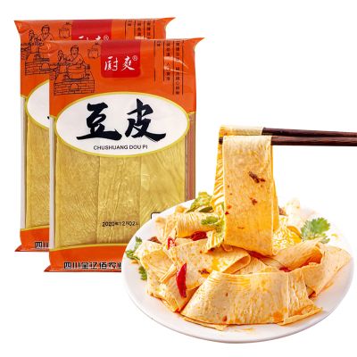 SXET Dried Tofu Skin, 2 Packs Handmade Bean Curd Sheets, Chinese Special Youdoupi, Soy Products, Vegetarian Food, Fit for Hot Pot, Cold Vegetable, Stir Fry  120g/4.23oz per Pack (Pack of 2)