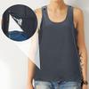 Jiuguva Mastectomy Recovery Tank Top with Drain Pocket Adjustable Hold Drainage Tube Surgical Recovery Tank Top with Pocket(Gray, L) view 4