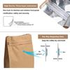 100 Count 0.5 lb Kraft Paper Coffee Bags - High Barrier Kraft & Foil Liner - Flat Bottom Coffee Pouches with Degassing Valve, Food Storage Bags with Rsealable Zipper & Easy Open Tape (100, 8oz/lb) view 3