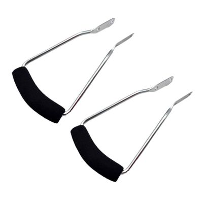 NentMent 2 Pack Sponge Mop Handle Replacement Universal Stainless Steel Self Squeeze Wringing Sponge Roller Mop Pull Handle Grip Puller Parts for Floor Mops Self Squeeze Sponge Mops Self-Wringing Mop
