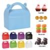 Bssay 30 Pack Party Favor Treat Boxes,Goodie Boxes,Gable Paper Gift Boxes with Handles Perfect for Birthday Party,Wedding,Christmas,Baby Shower 6.5 x 4 x 4 Inches (Red) view 2
