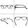 IVNUOYI 4 Pack Reading Glasses Blue Light Blocking Readers for Men,Lightweight Computer Eyeglasses with Spring Hinge(3.5x) view 2