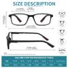 IVNUOYI 4 Pack Reading Glasses Blue Light Blocking Readers for Men,Lightweight Computer Eyeglasses with Spring Hinge(3.5x) view 3