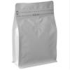 100 Count 16 Ounces White Kraft Paper Coffee Bags - High Barrier Aluminium Foil Liner - Flat Bottom Coffee Pouches with Degassing Valve, Food Storage Bags with Rsealable Zipper & Easy Open Tape view 1
