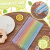 Tessco for you 600 Pcs 9.06 Inch Jumbo Smoothie Straws Bulk 10 mm Large Plastic Disposable Bubble Tea Straws Wide-Mouthed Individually Wrapped for Tall Homemade Milkshakes(Rainbow Color) view 2