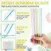 Tessco for you 600 Pcs 9.06 Inch Jumbo Smoothie Straws Bulk 10 mm Large Plastic Disposable Bubble Tea Straws Wide-Mouthed Individually Wrapped for Tall Homemade Milkshakes(Rainbow Color) view 3