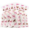 100 Pieces Horse Cellophane Bags Horse Goddie Bags, Pink Brown Pony Horse Racing on Pink Candy Treat Bag with Twist Ties for Cowboy Cowgirl Western Themed Party Derby Birthday Wedding Supplie view 1