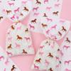 100 Pieces Horse Cellophane Bags Horse Goddie Bags, Pink Brown Pony Horse Racing on Pink Candy Treat Bag with Twist Ties for Cowboy Cowgirl Western Themed Party Derby Birthday Wedding Supplie view 4
