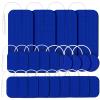 AUVON TENS Unit Replacement Pads Combination Set, 20 Packs Multiple Sizes Electrodes for TENS Unit, Reusable and Latex Free Pigtail TENS Pads for Multiple Pain Relief (2mm Connector) (Blue) view 1