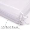 Akstore 50Pcs 4"x6"(10x15cm) Sheer Drawstring Organza Jewelry Pouches Wedding Party Christmas Favor Gift Bags (White, 4x6) view 2