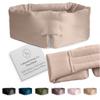 SUNDAYSILKS | Adjustable Silk Sleep Mask for Side Sleeper | Cloud-Like Comfort, Weighted for Deep Sleep | Soft Sleep Face Mask for Women & Men, Full Blackout, Cooling Silk Eye Mask for Sleeping view 1