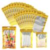 350 PCS-4x6 Reclosable Mylar Bags Gold for Food Storage, Resealable Small Mylar Bag with Clear Window for Small Businesses, Smell Proof Aluminum Foil Resealable Edible Packaging Bag for Candies view 1