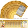 150 PCS-6x9 Reclosable Mylar Bags Gold for Food Storage, Resealable Mylar Bag with Clear Window for Small Businesses, Smell Proof Aluminum Foil Resealable Edible Packaging Bag for Candies view 1